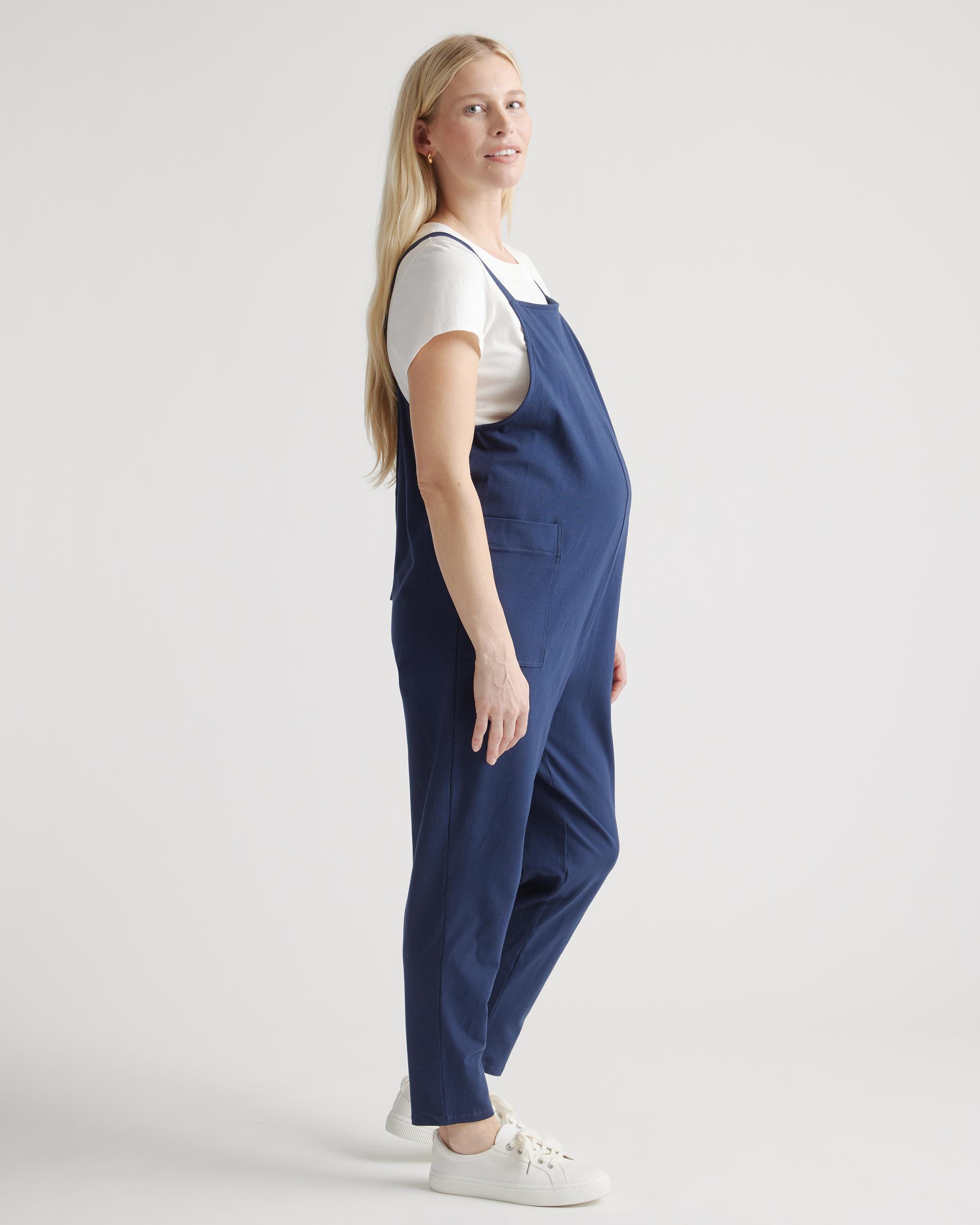 Quince | Women's Maternity Overalls Size XL, Organic Cotton Product Image