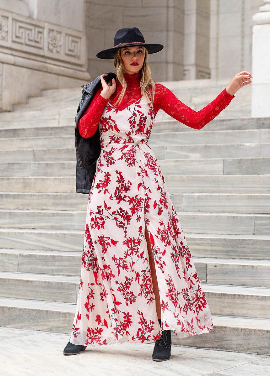 Sathia Dress in Ivory Flower Female Product Image