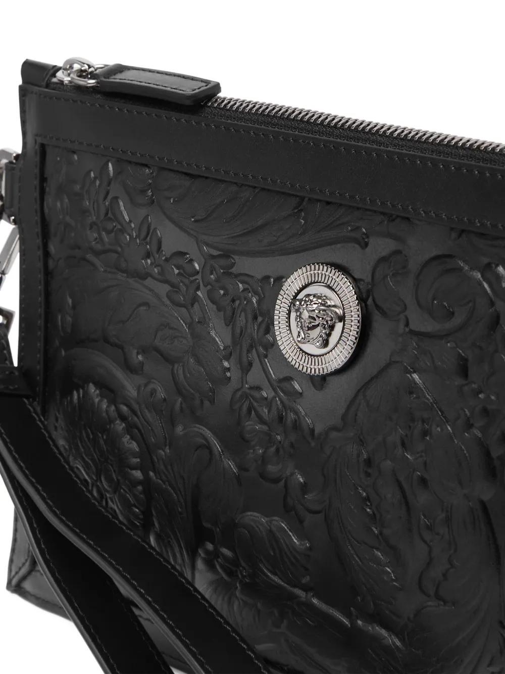 VERSACE Medusa Biggie Barocco Clutch Bag In Black Product Image