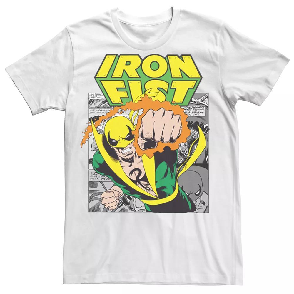 Men's Marvel Comics Retro Iron Fist Punch Graphic Tee, Size: XL, White Product Image