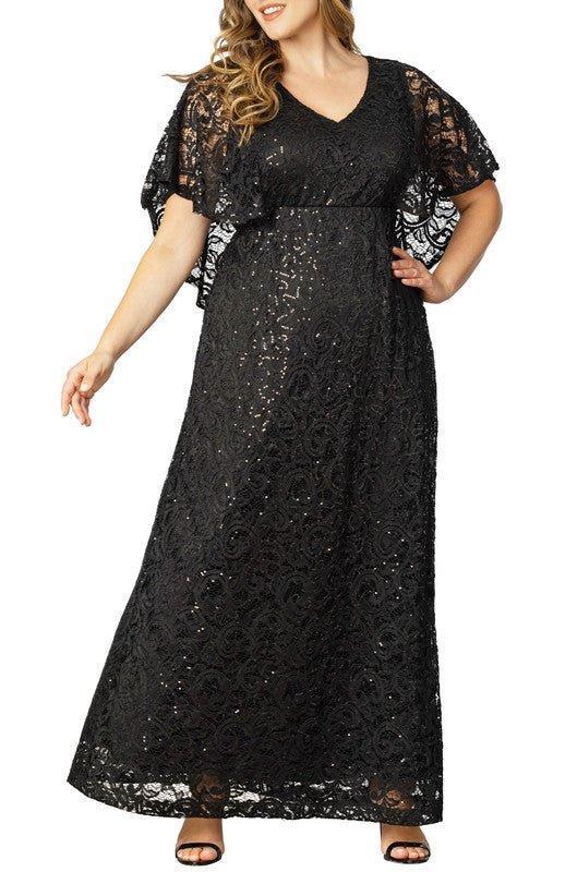 Celestial Cape Sleeve Gown - Plus Product Image