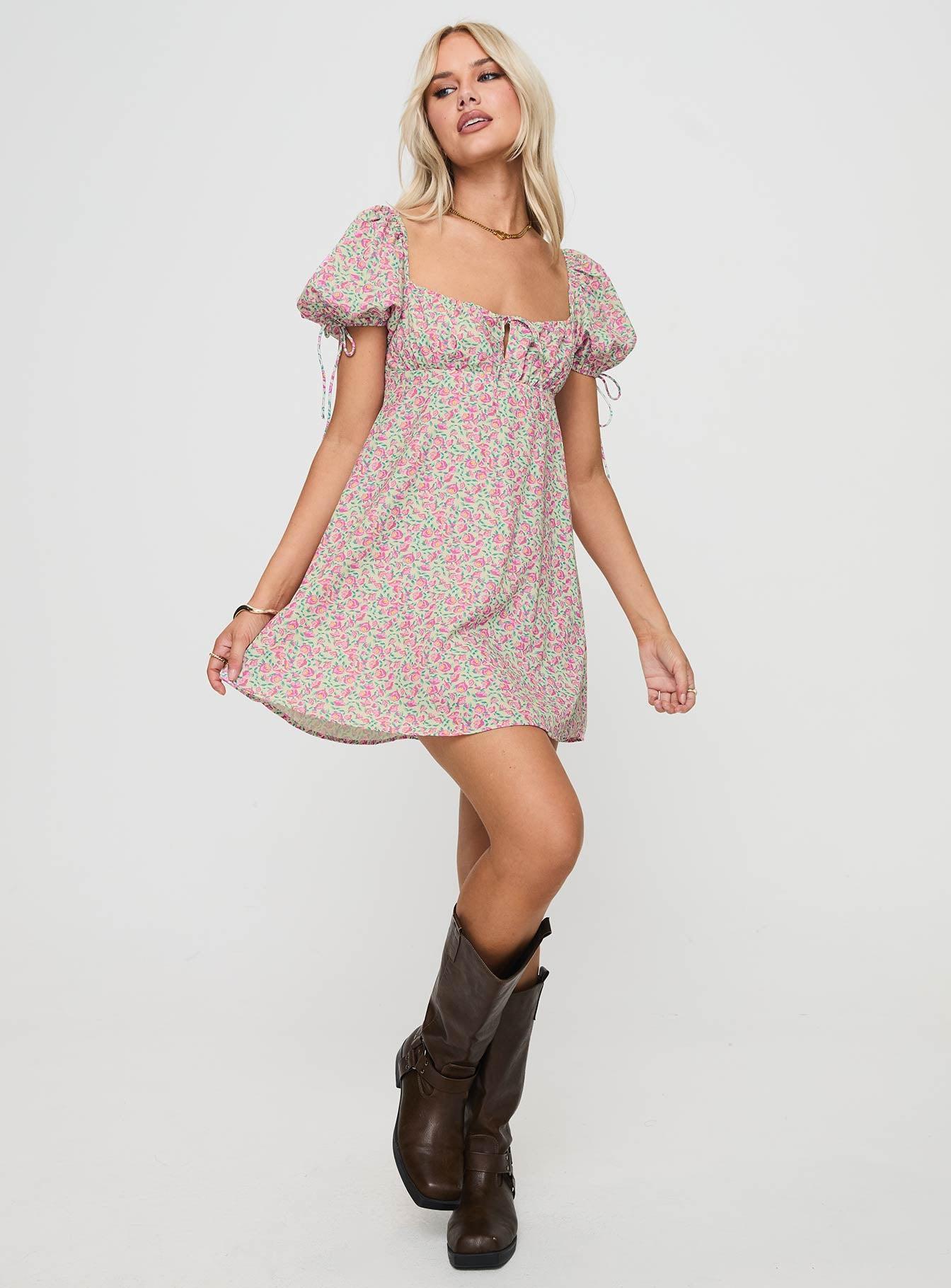 Larsson Mini Dress Pink Floral Product Image