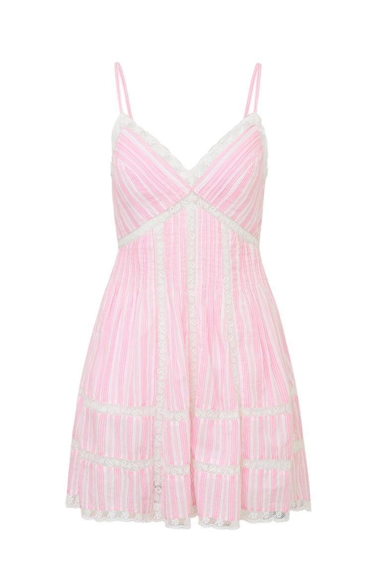 Docila Cotton Striped Dress - VINTAGE VOYAGE Product Image