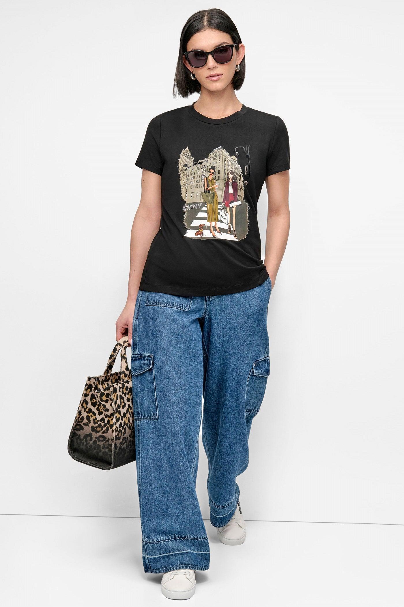 FIFTH AVE EMBELLISHED GRAPHIC TEE Product Image