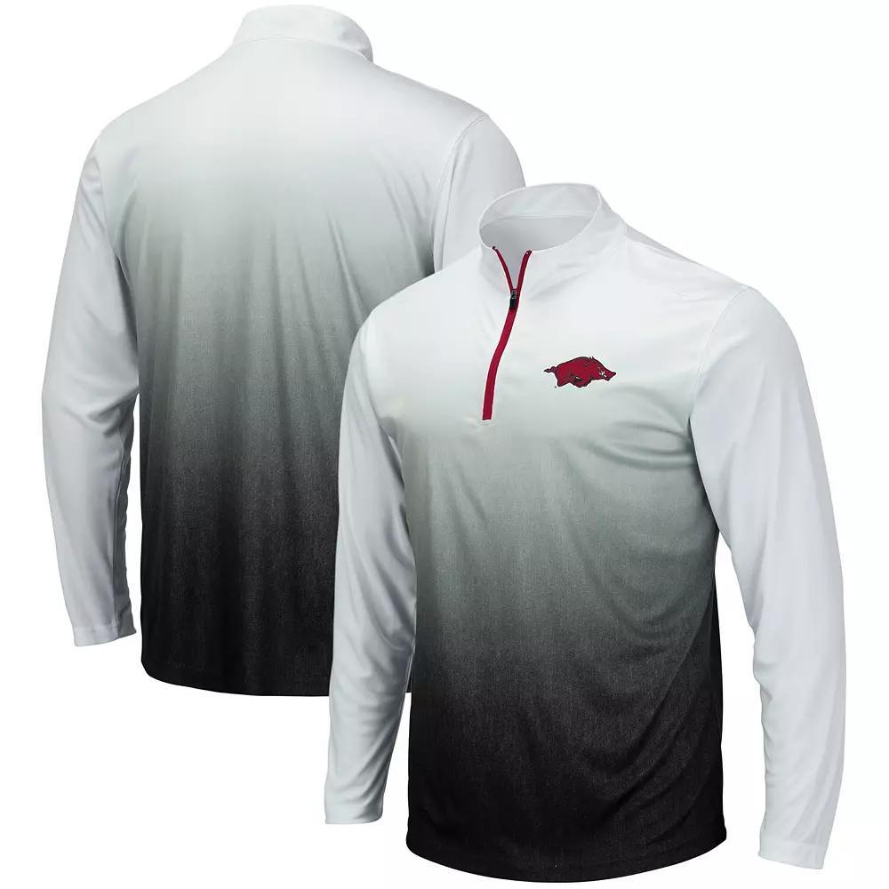Men's Colosseum Gray Arkansas Razorbacks Magic Team Logo Quarter-Zip Jacket, Size: Medium, Grey Product Image