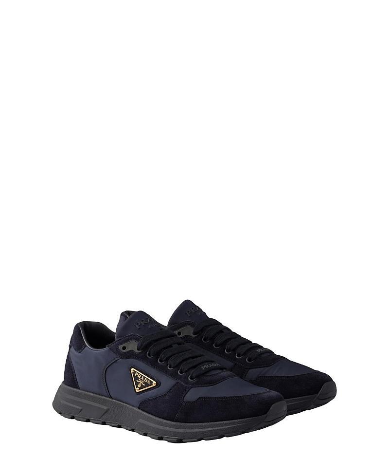 Prada Mens Prax 2.0 Re-Nylon and Suede Sneakers Product Image