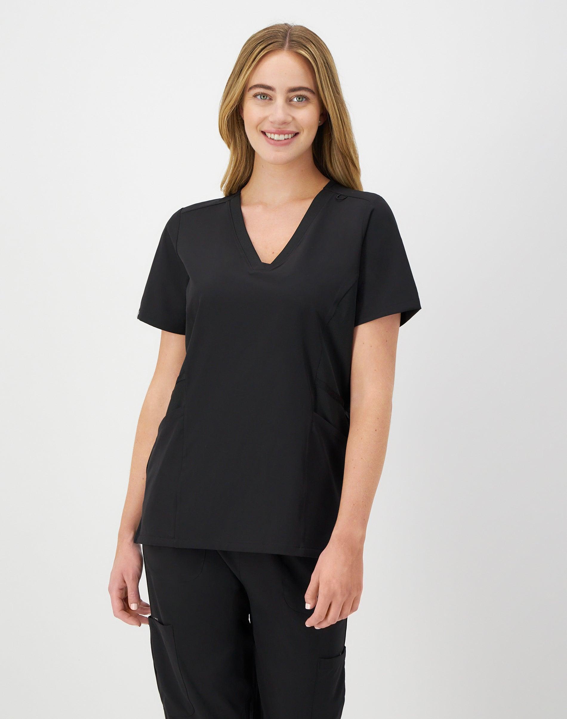 Hanes Comfort Fit Scrubs Womens Scrub Top Rose Ranch Pink L Product Image