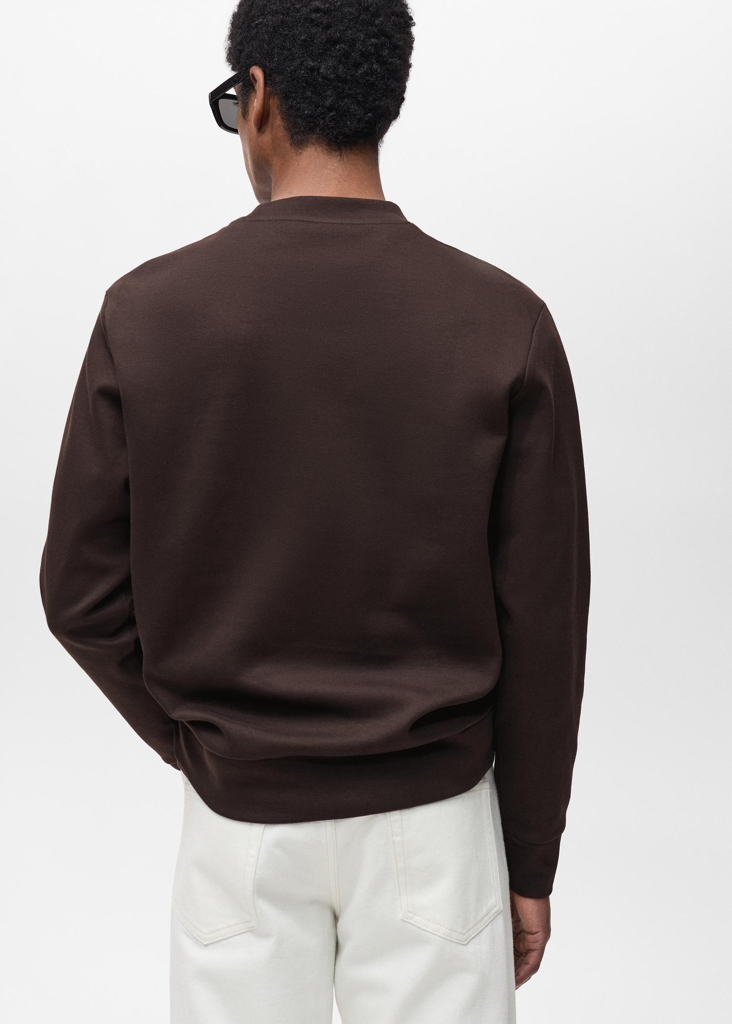 Regular-fit cotton sweatshirt - Men | MANGO USA Product Image