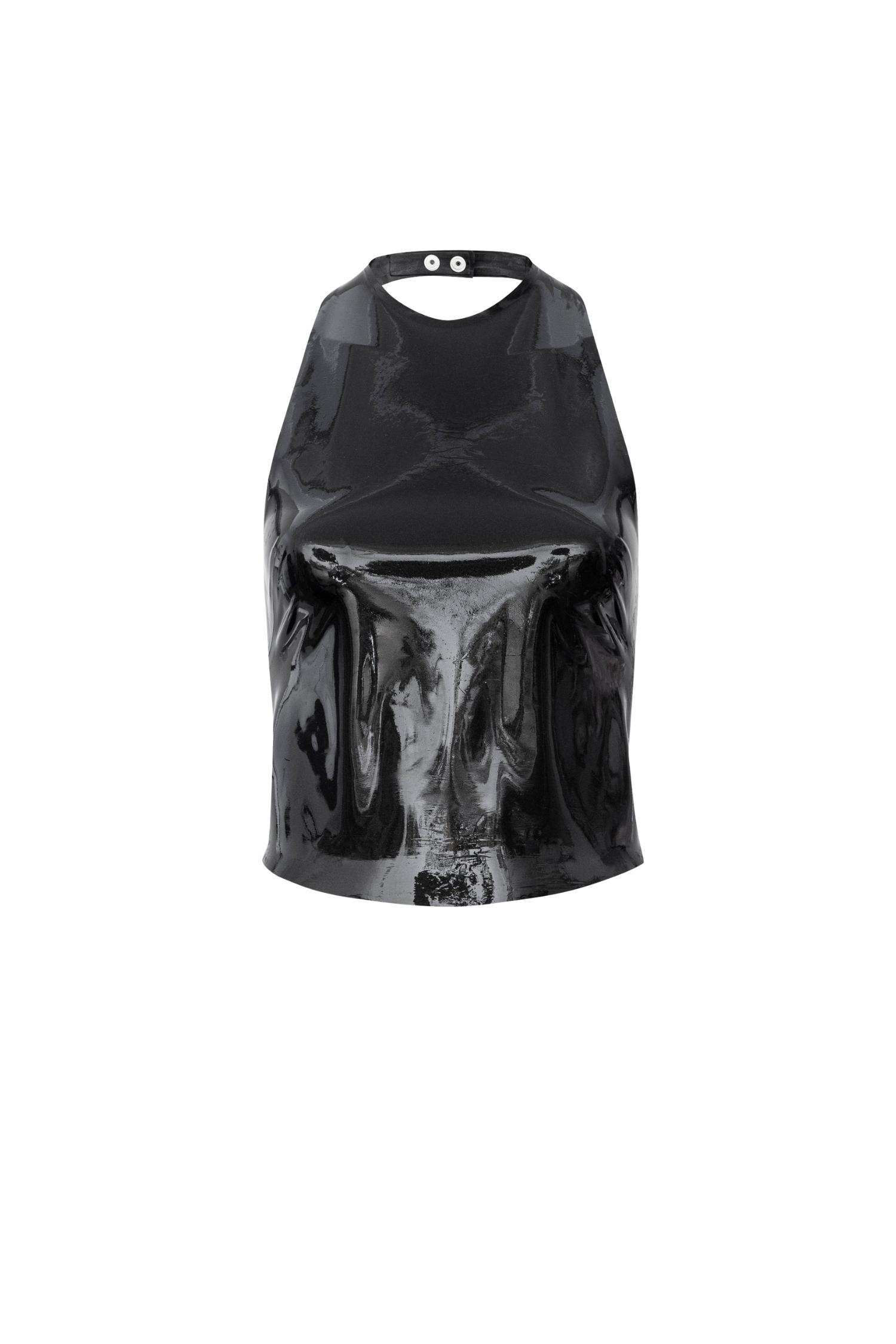 NATALIA TOP - BLACK LATEX Product Image
