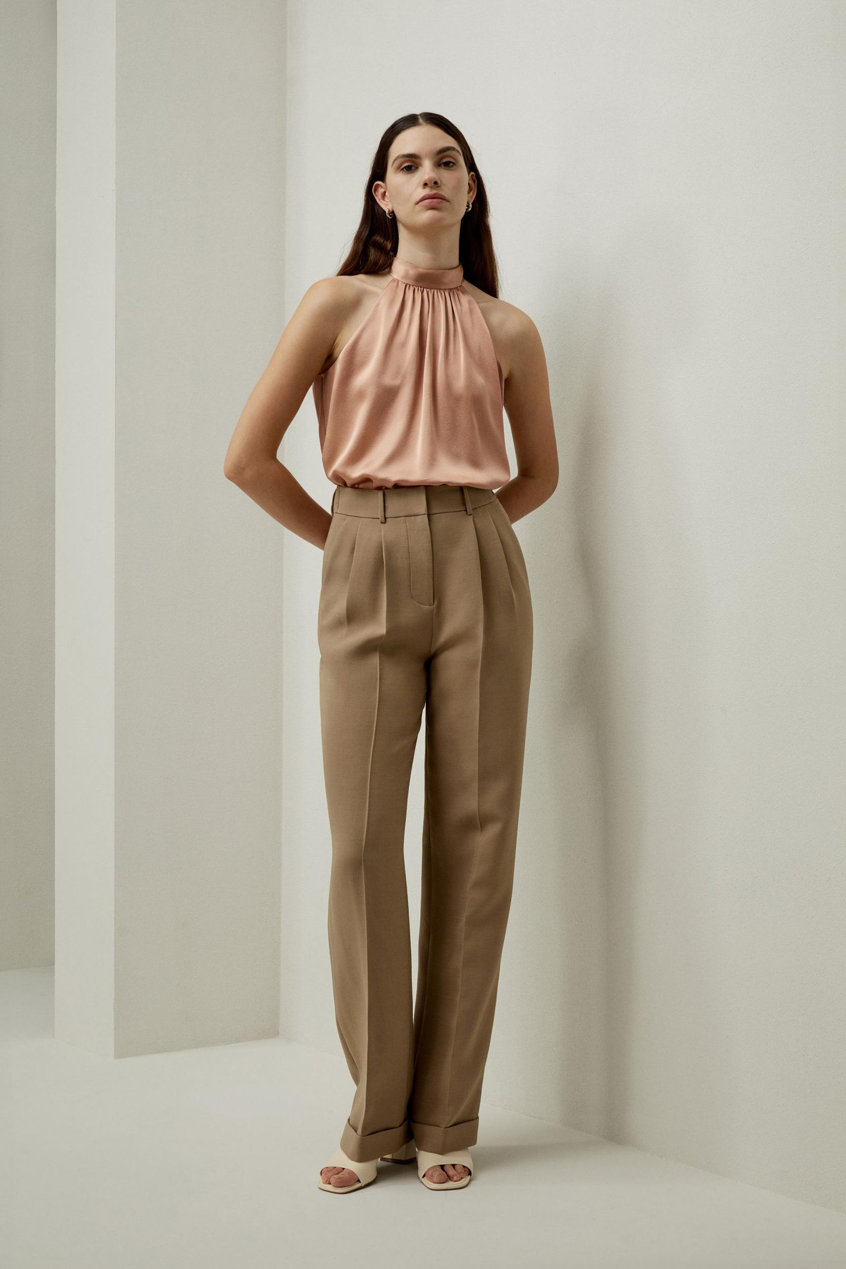 Graceful Breeze Silk Halter Top Product Image
