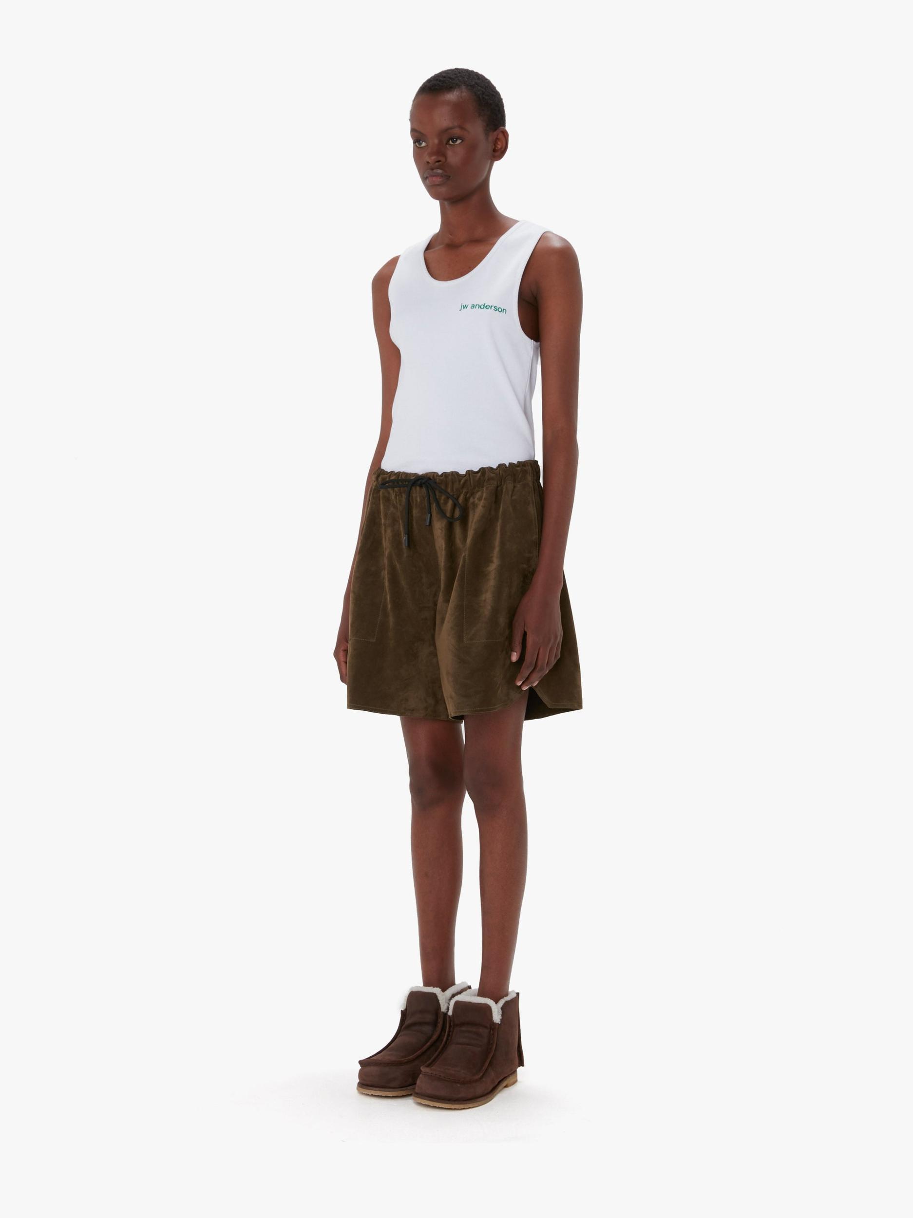 DRAWSTRING LEATHER SHORTS Product Image