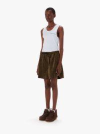 DRAWSTRING LEATHER SHORTS in green | JW Anderson US  Product Image