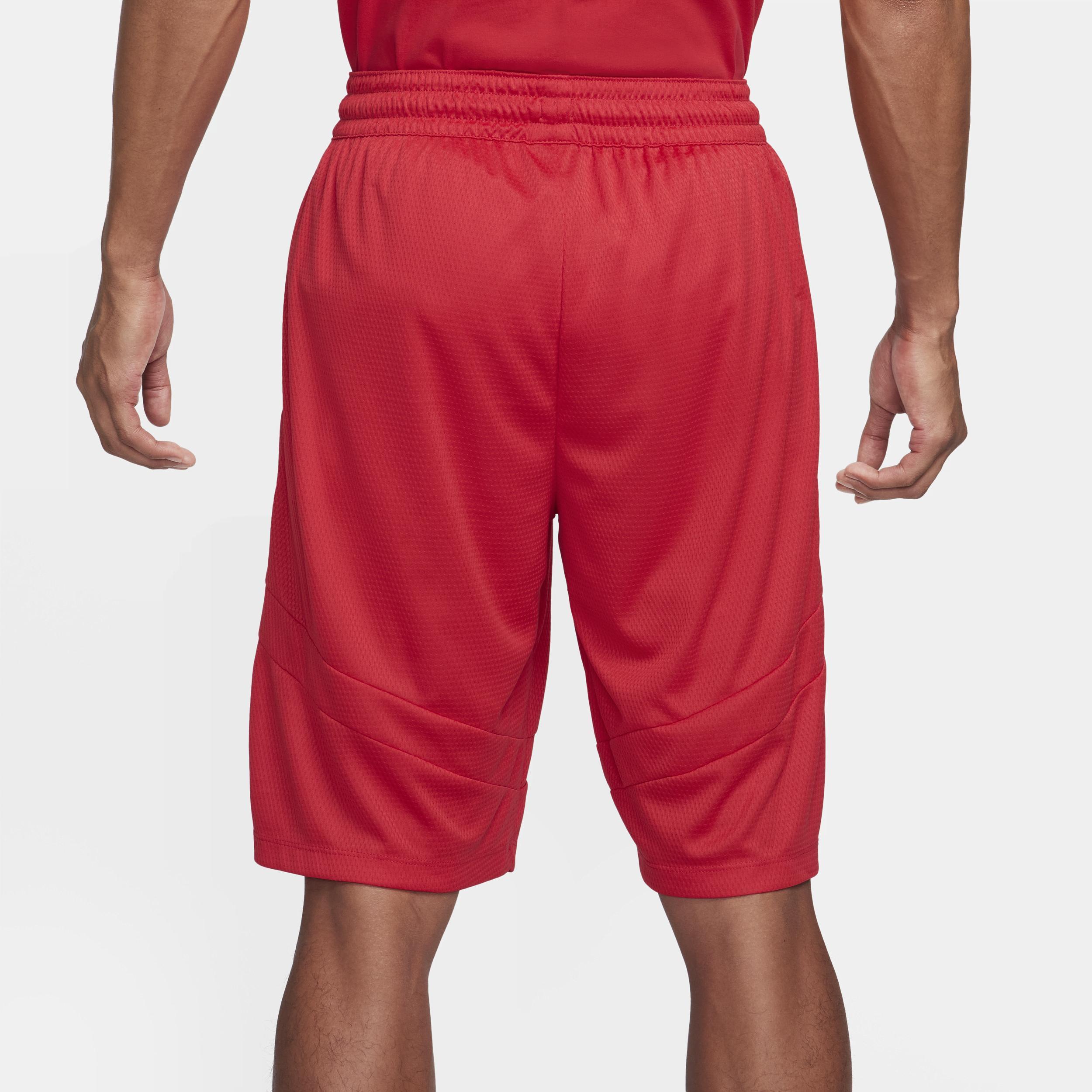 Men's Nike Dri-FIT Icon 11-in. Basketball Short, Size: Medium, University Red Black Product Image