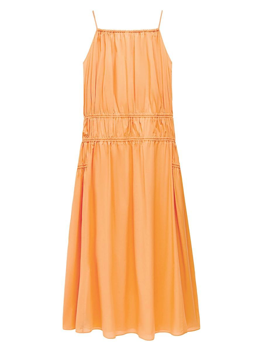 Womens Gathered Scoop Back Dress Product Image