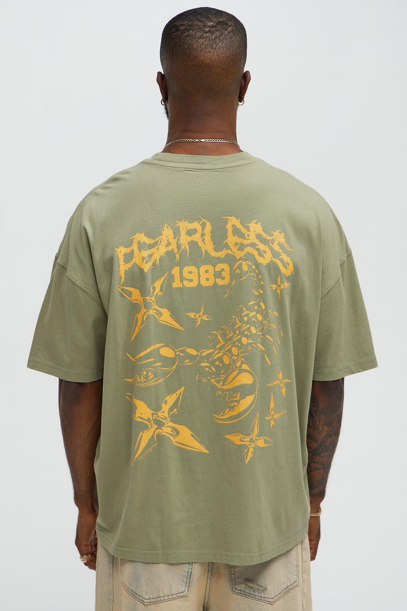 Fearless 83 Oversized Short Sleeve Tee - Olive Product Image