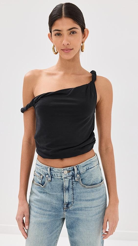 Good American Sandwashed Jersey Twist Tee | Shopbop Product Image