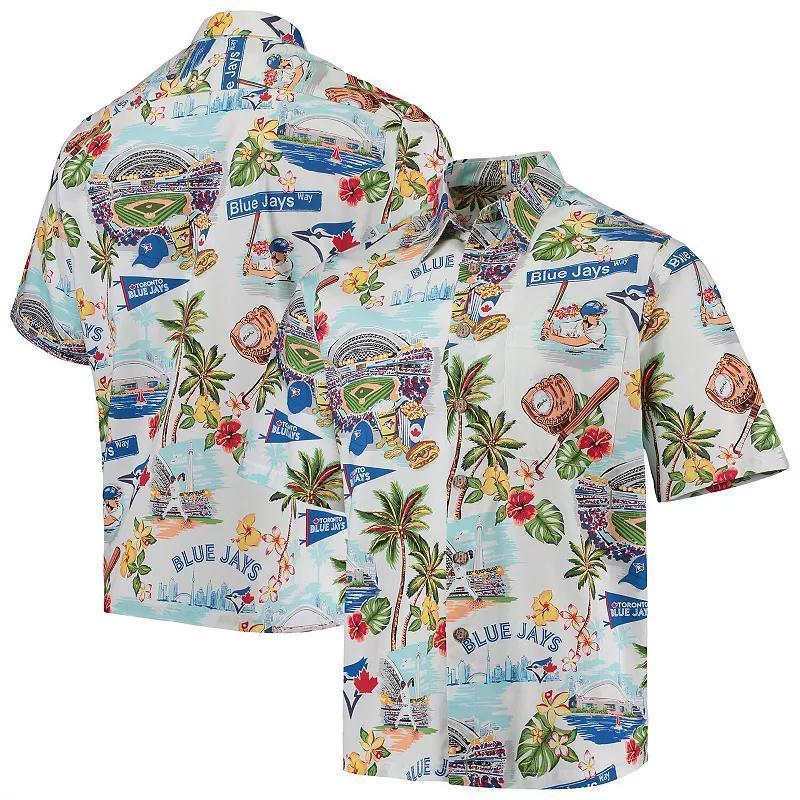 Men's Reyn Spooner White Toronto Blue Jays Scenic Button-Up Shirt, Size: 3XL, Jay White Product Image