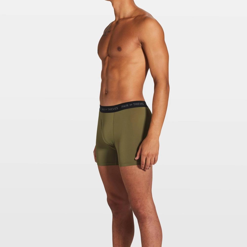 Pair of Thieves Men's Super Fit Boxer Briefs 2pk - Purple Amoeba XL: Mid Rise, Microfiber, Elastic Waistband Product Image