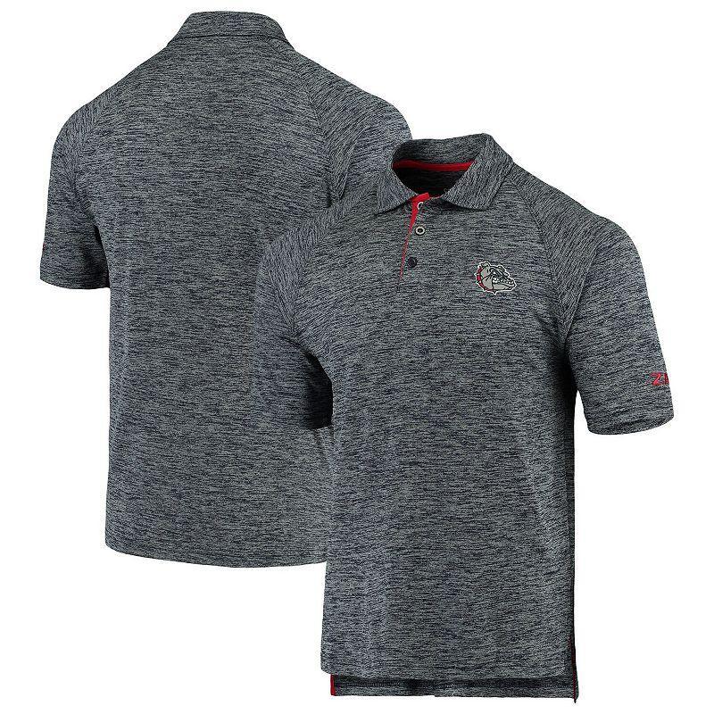 Men's Colosseum Heathered Navy Gonzaga Bulldogs Down Swing Raglan Polo, Size: XL, Zag Blue Product Image