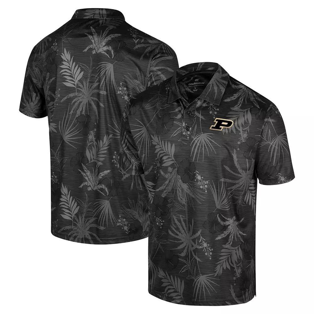 Men's Colosseum Black Iowa Hawkeyes Big & Tall Palms Polo, Size: 5XB Product Image