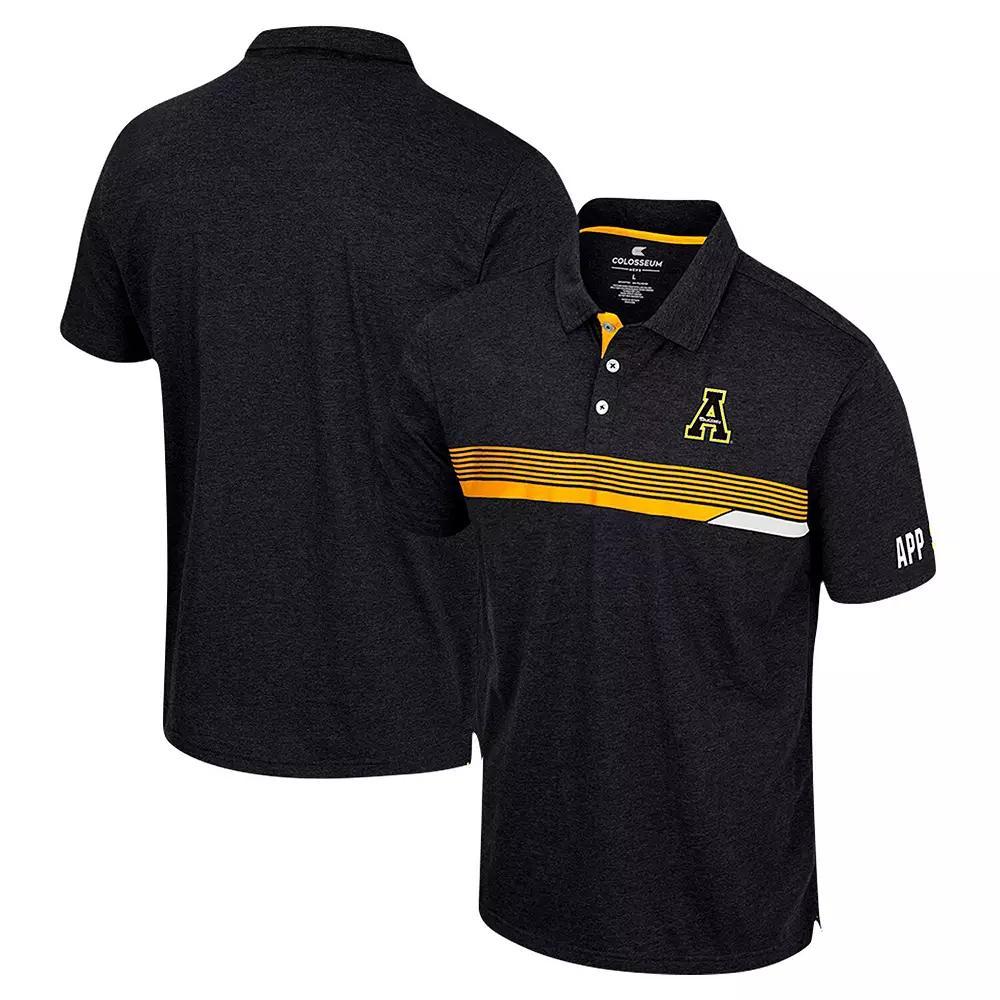 Men's Colosseum Black Appalachian State Mountaineers No Problemo Polo, Size: XL, App Black Product Image