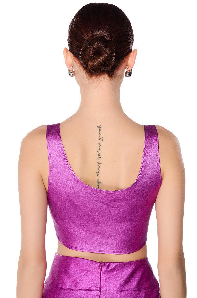 BELIEVE IT METALLIC CORSET TOP Product Image