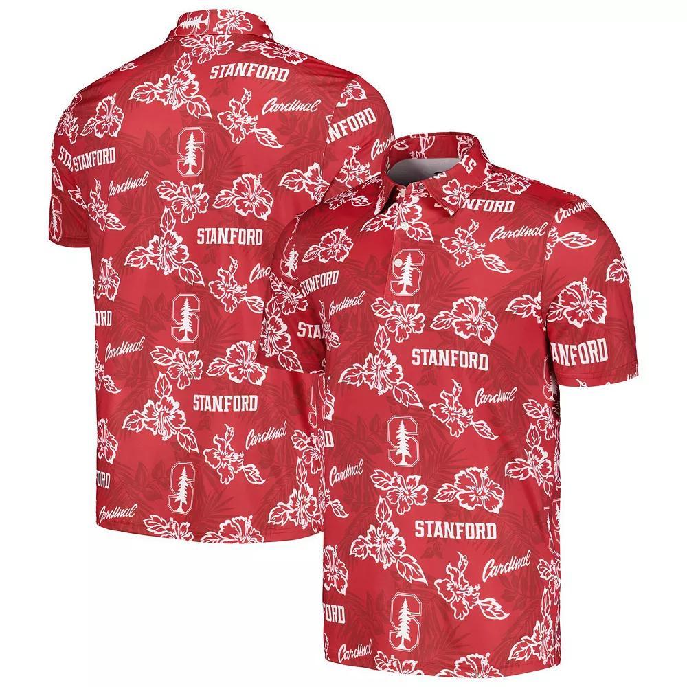 Men's Reyn Spooner  Cardinal Stanford Cardinal Performance Polo, Size: Small, Red Product Image