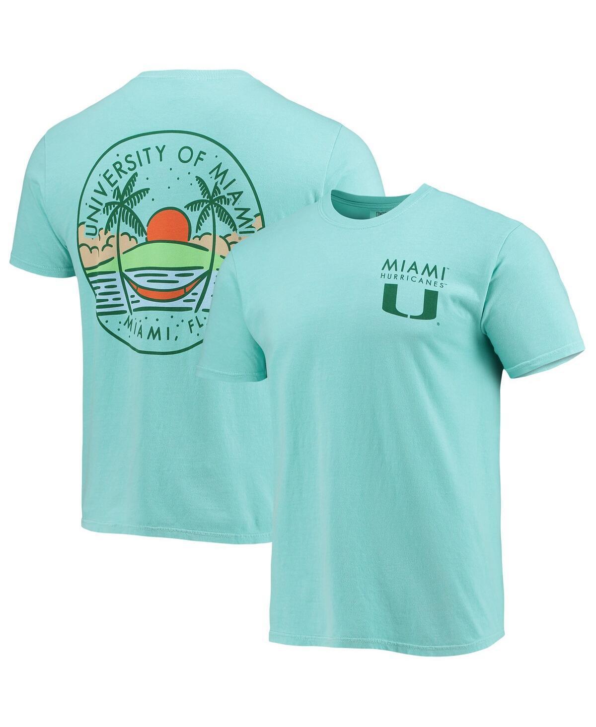 Men's Mint Miami Hurricanes Circle Scene Comfort Colors T-Shirt, Size: 3XL, Team Product Image