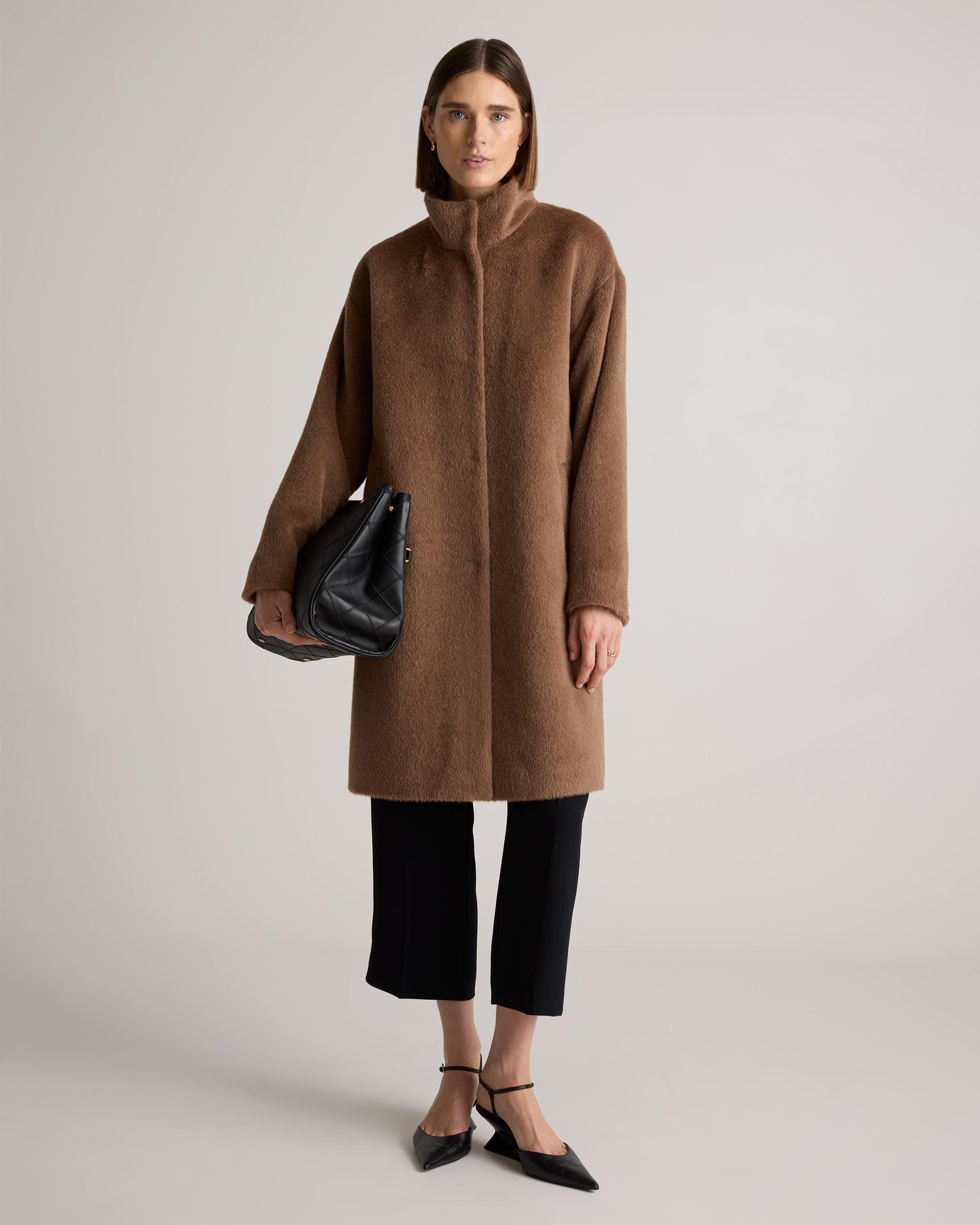 Quince | Women's Alpaca-Wool Stand Collar Coat Product Image