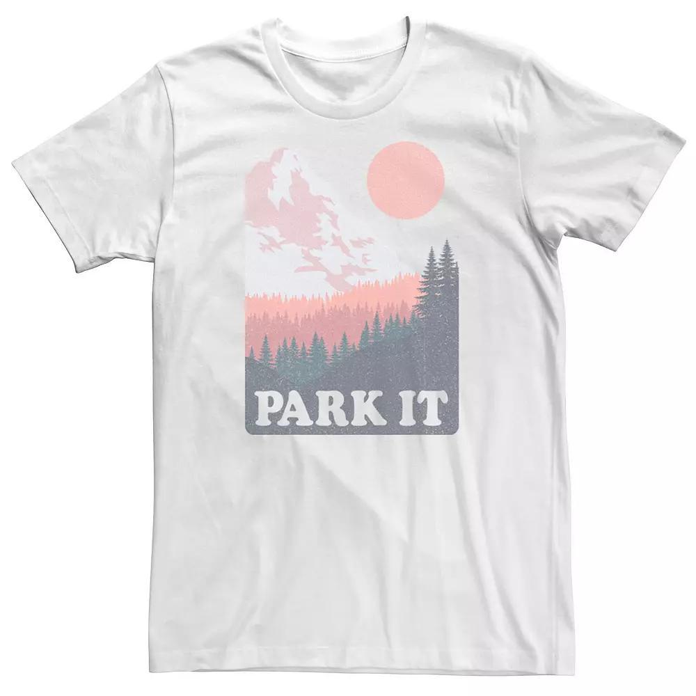 Big & Tall Park It Mountain and Forest Landscape Graphic Tee, Men's, Size: 3XL, White Product Image