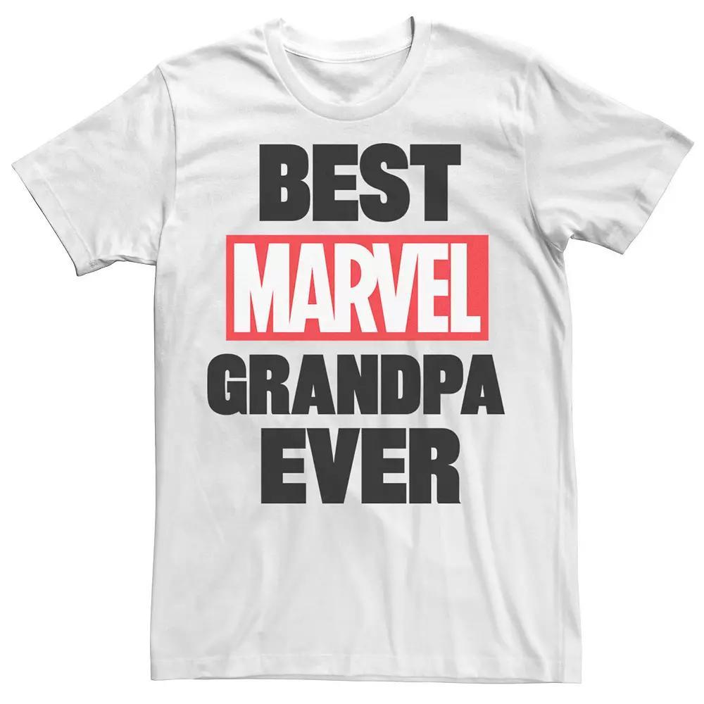 Men's Marvel Best Marvel Grandpa Ever Graphic Tee, Size: 4XB, White Product Image