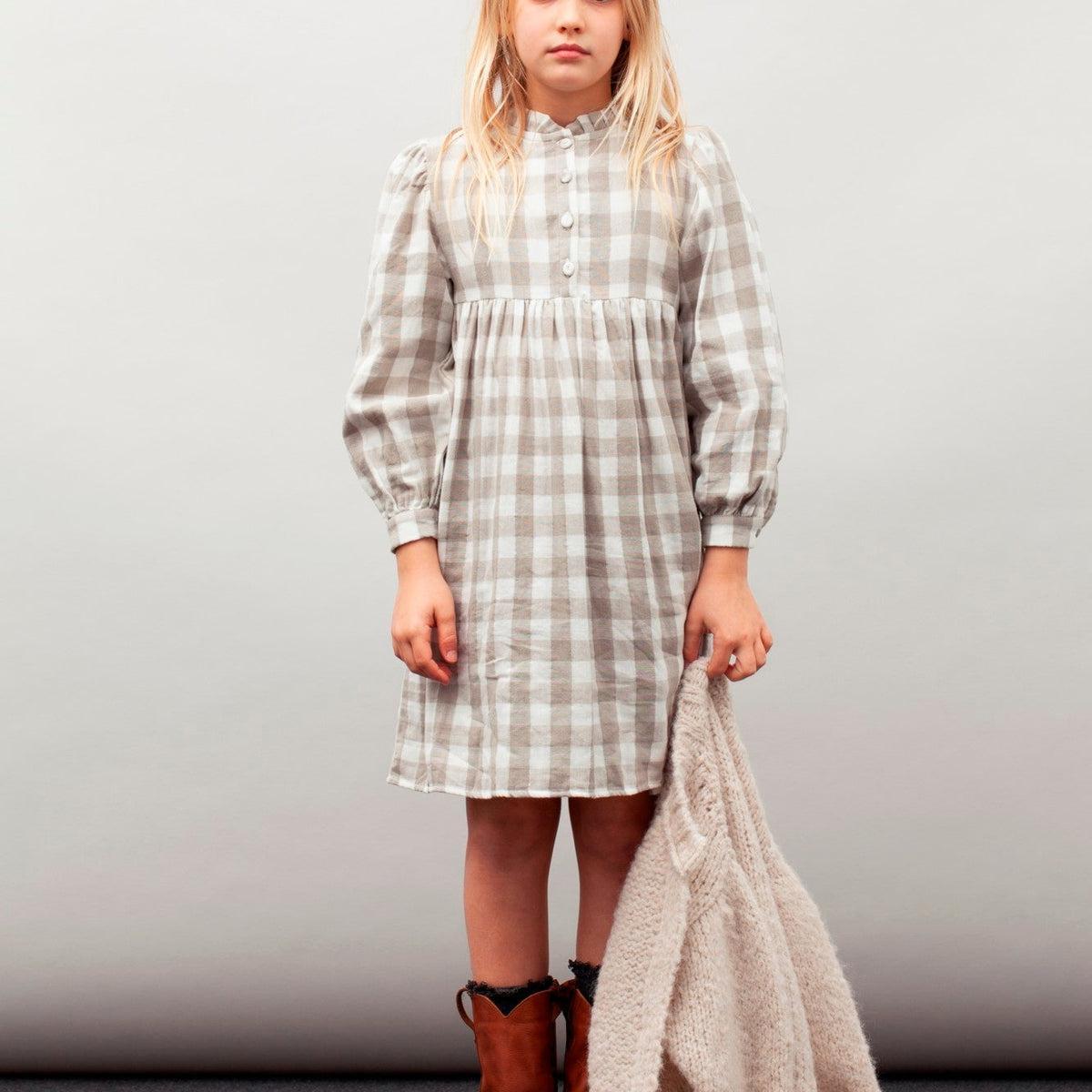 Tocoto Vintage Vichy Checkered Dress Product Image