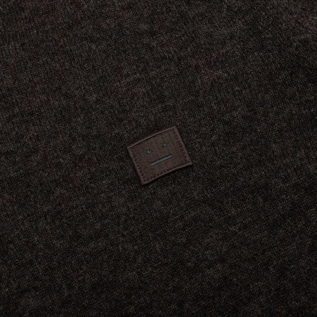 Wool Crew Neck Sweater - Grey/Brown Male Product Image