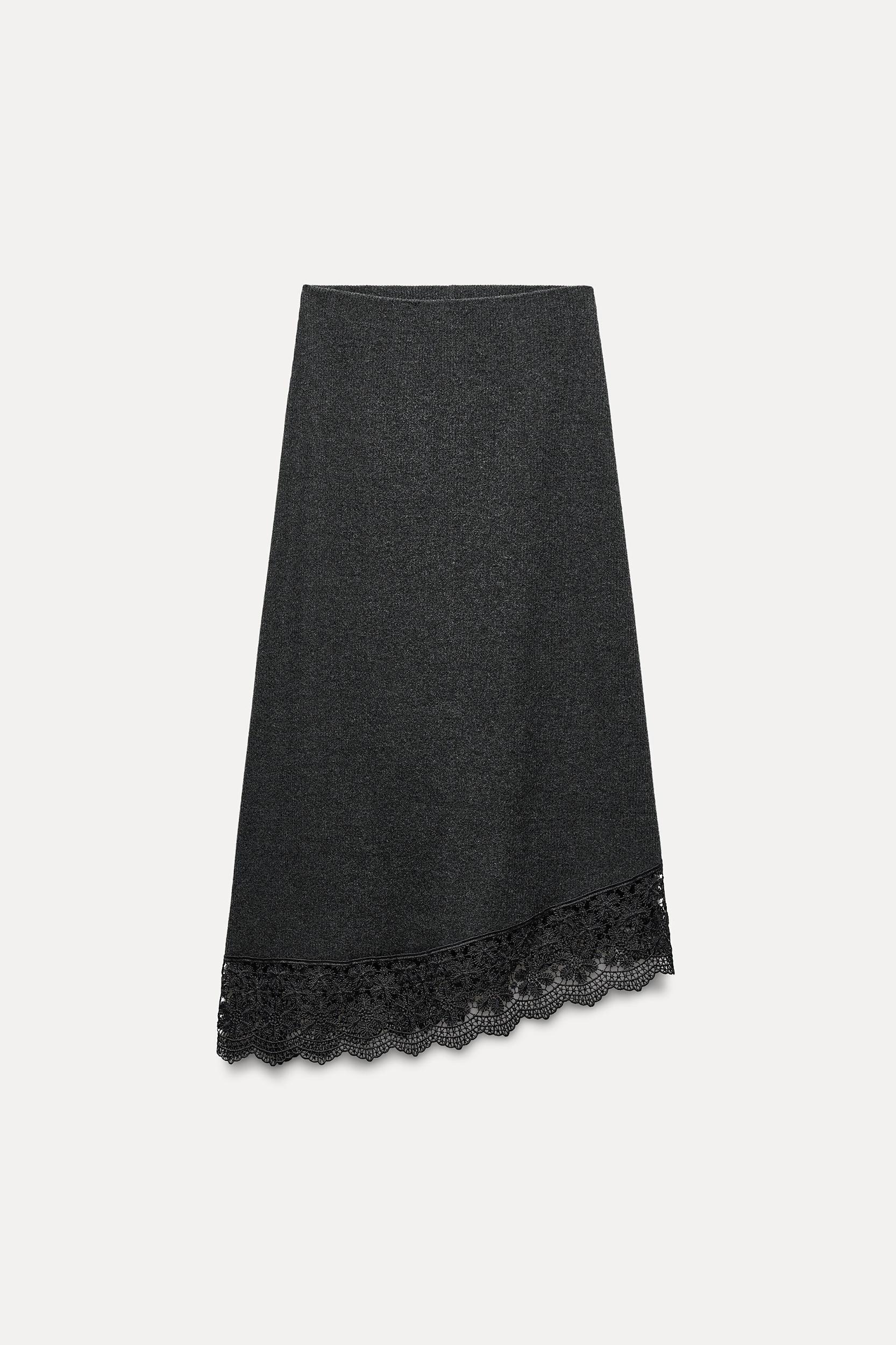SOFT TRIM MIDI SKIRT Product Image