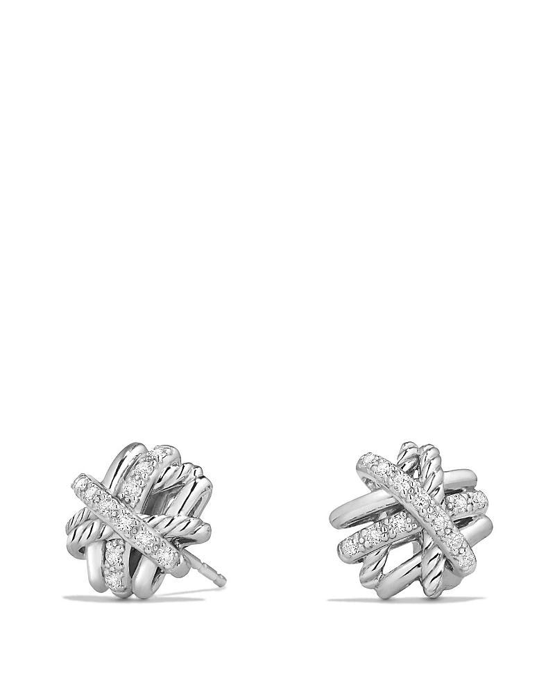 David Yurman Crossover Earrings with Diamonds Product Image