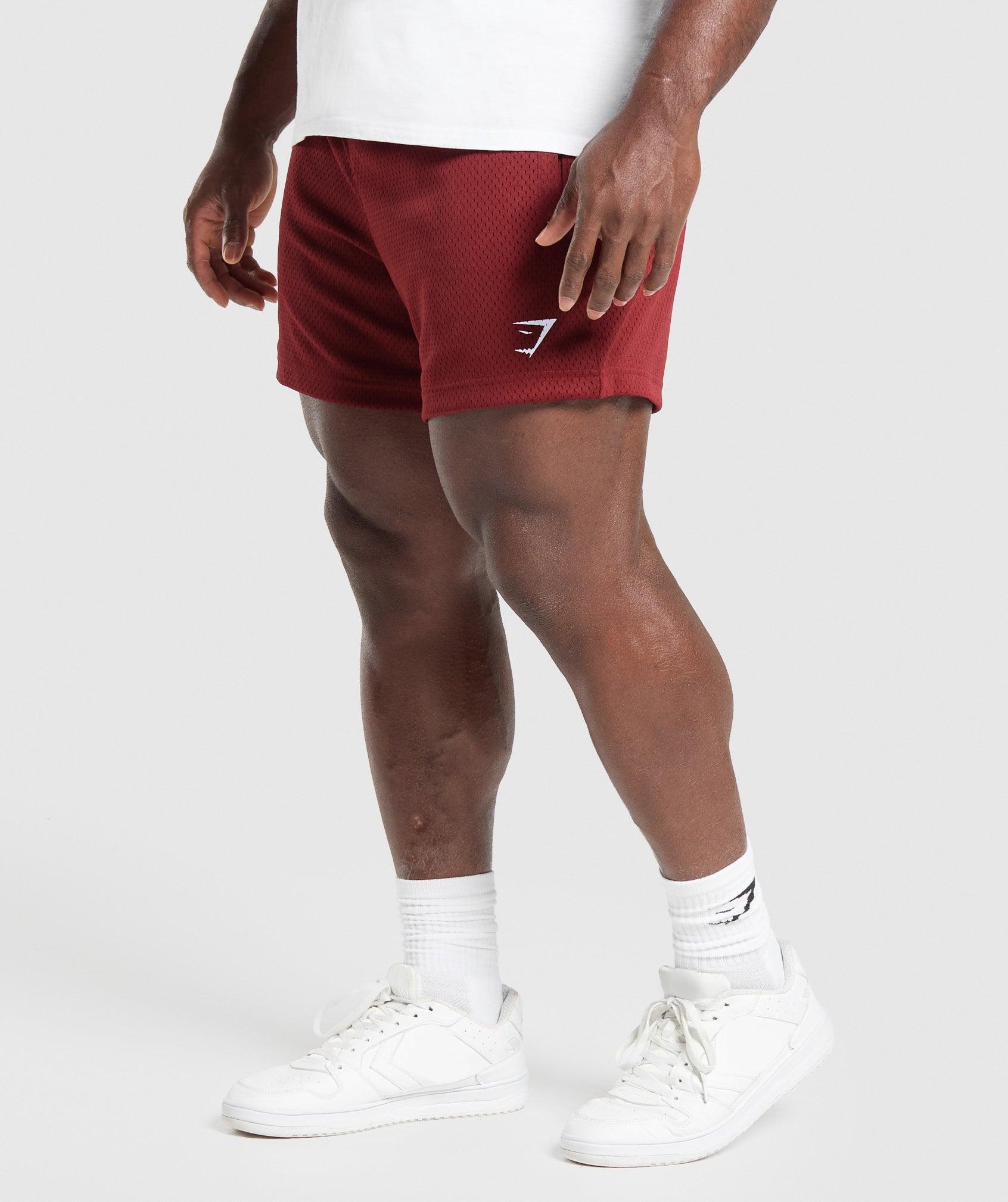 Gymshark Lifting Mesh 5" Shorts - Sets Red Male Product Image