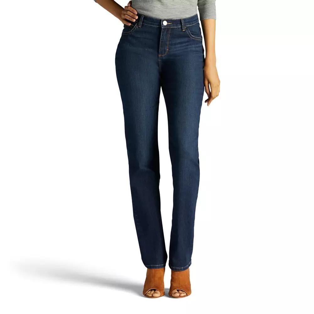 Women's Lee® Instantly Slims High Waisted Straight-Leg Jeans, Size: 4 Avg/Reg, Ellis Product Image