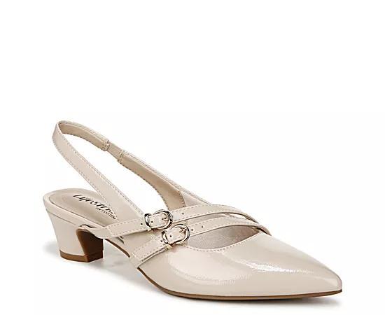 LifeStride Monique Women's Slingback Heels, Size: 7 Wide, Brown Milk Product Image