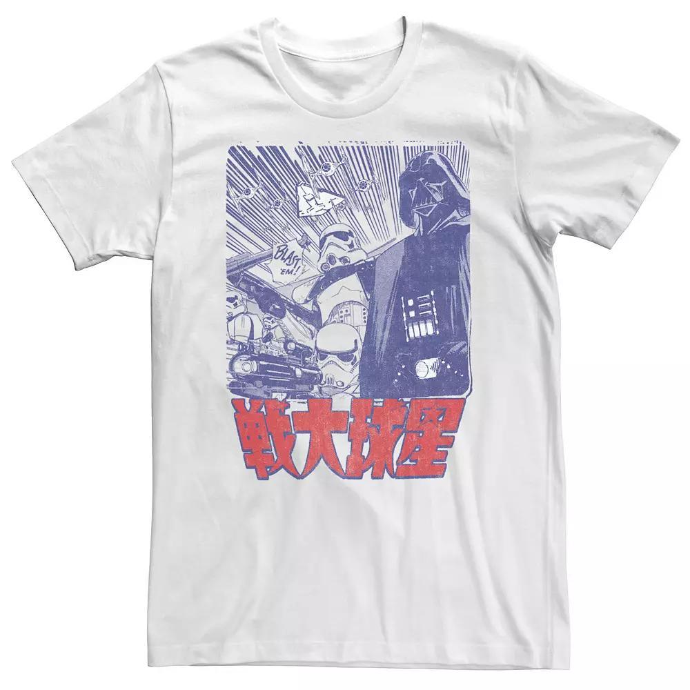 Big & Tall Star Wars Darth Kanji Action Tee, Men's, Size: 4XL, White Product Image