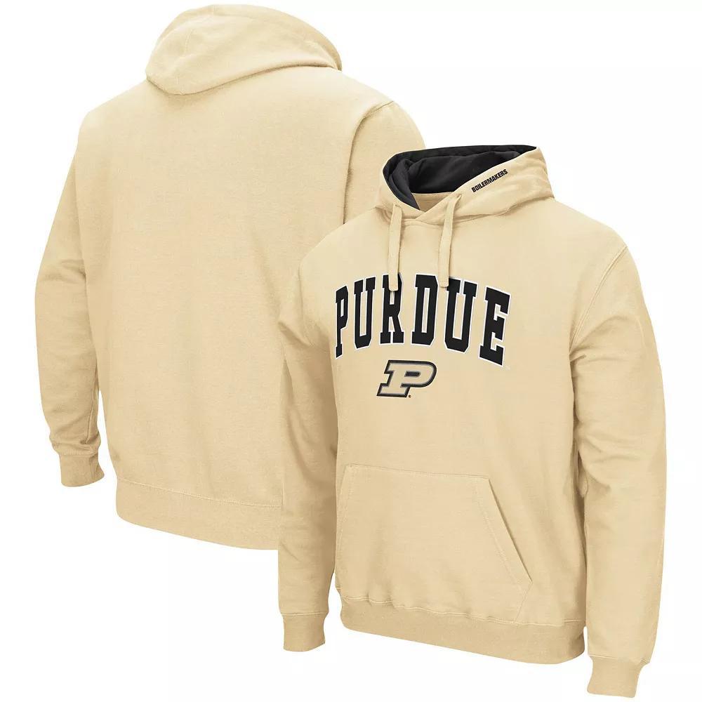 Men's Colosseum Gold Purdue Boilermakers Arch & Logo 3.0 Pullover Hoodie, Size: 2XL Product Image
