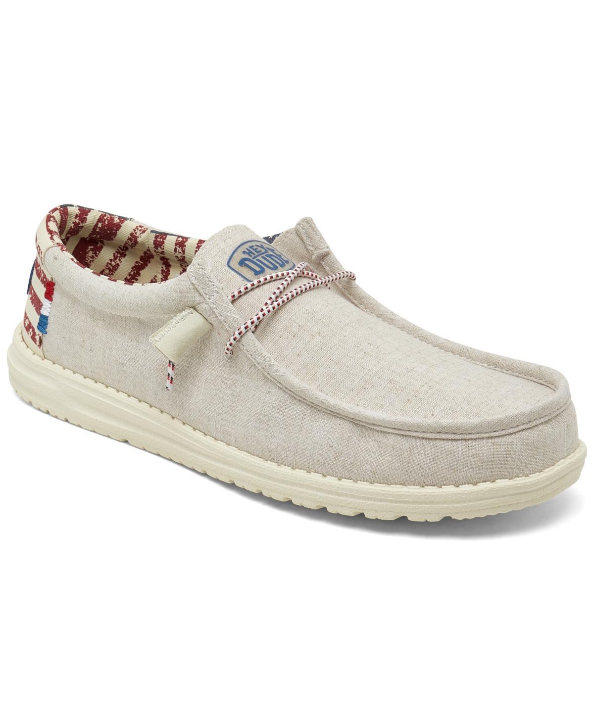 HEYDUDE Mens Wally - Shoes Red/White/Blue Product Image