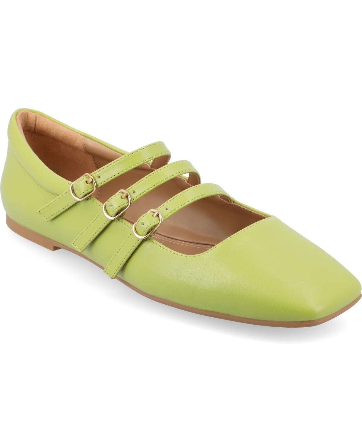 Journee Darlin Womens Tru Comfort Foam Multi Strap Square Toe Flats Product Image
