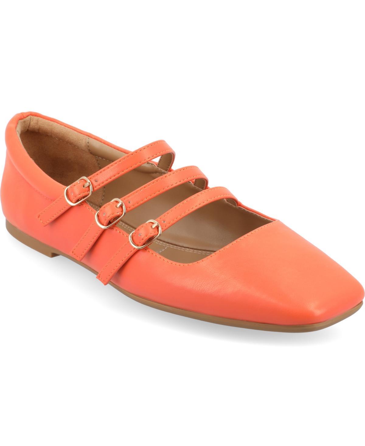 Journee Darlin Womens Tru Comfort Foam Multi Strap Square Toe Flats Product Image