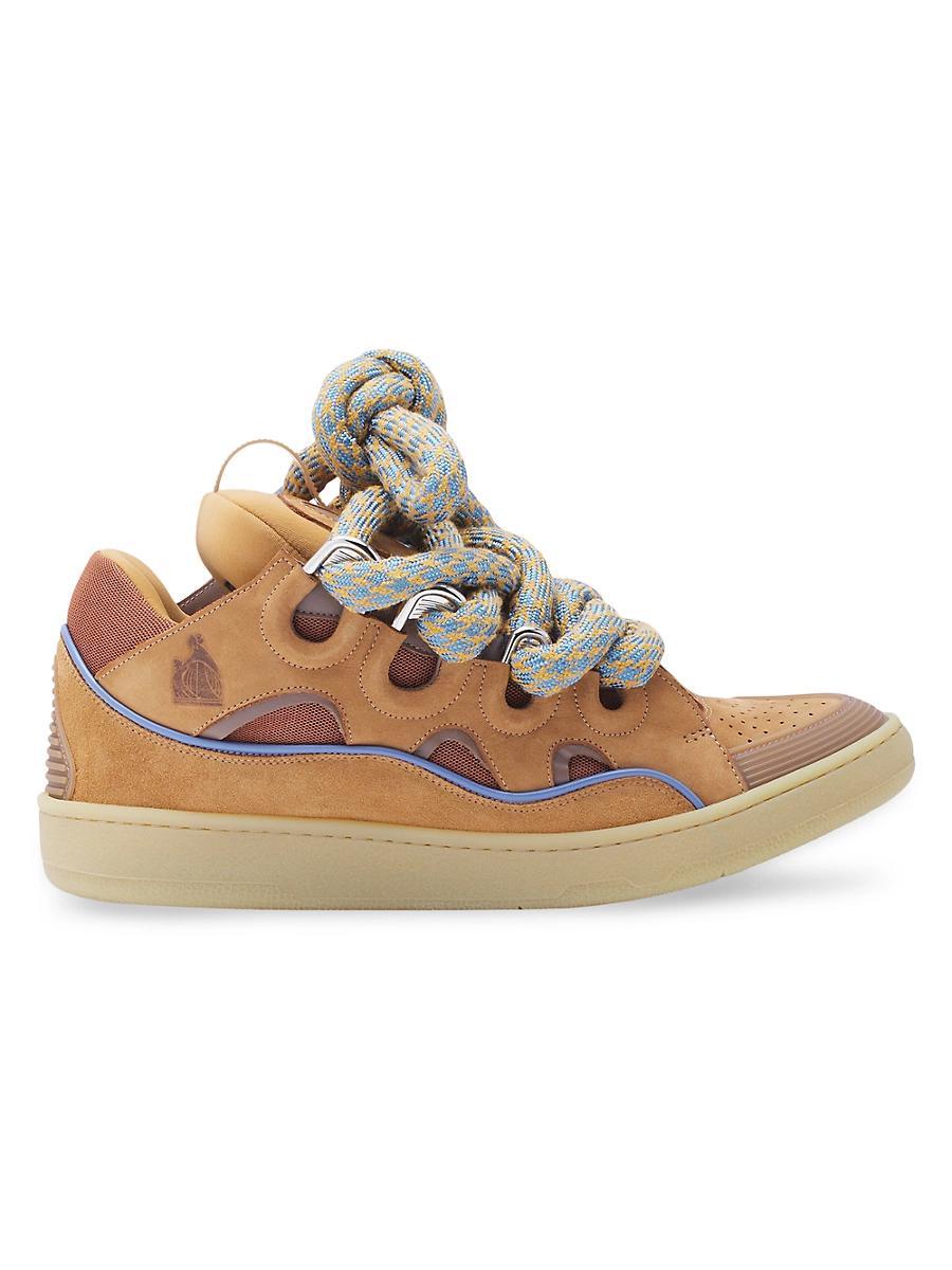 Mens Curb Leather Low-Top Sneakers Product Image