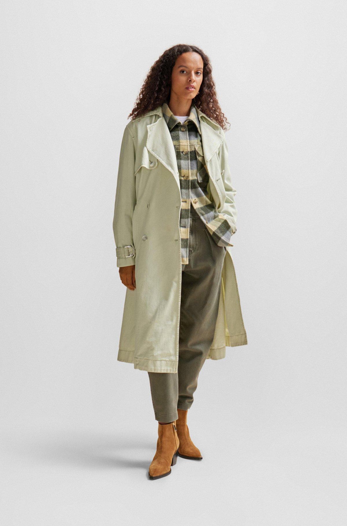 Relaxed-fit jacket in checked fabric with patch pockets Product Image