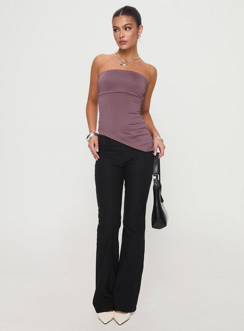 Galan Strapless Top Purple Product Image