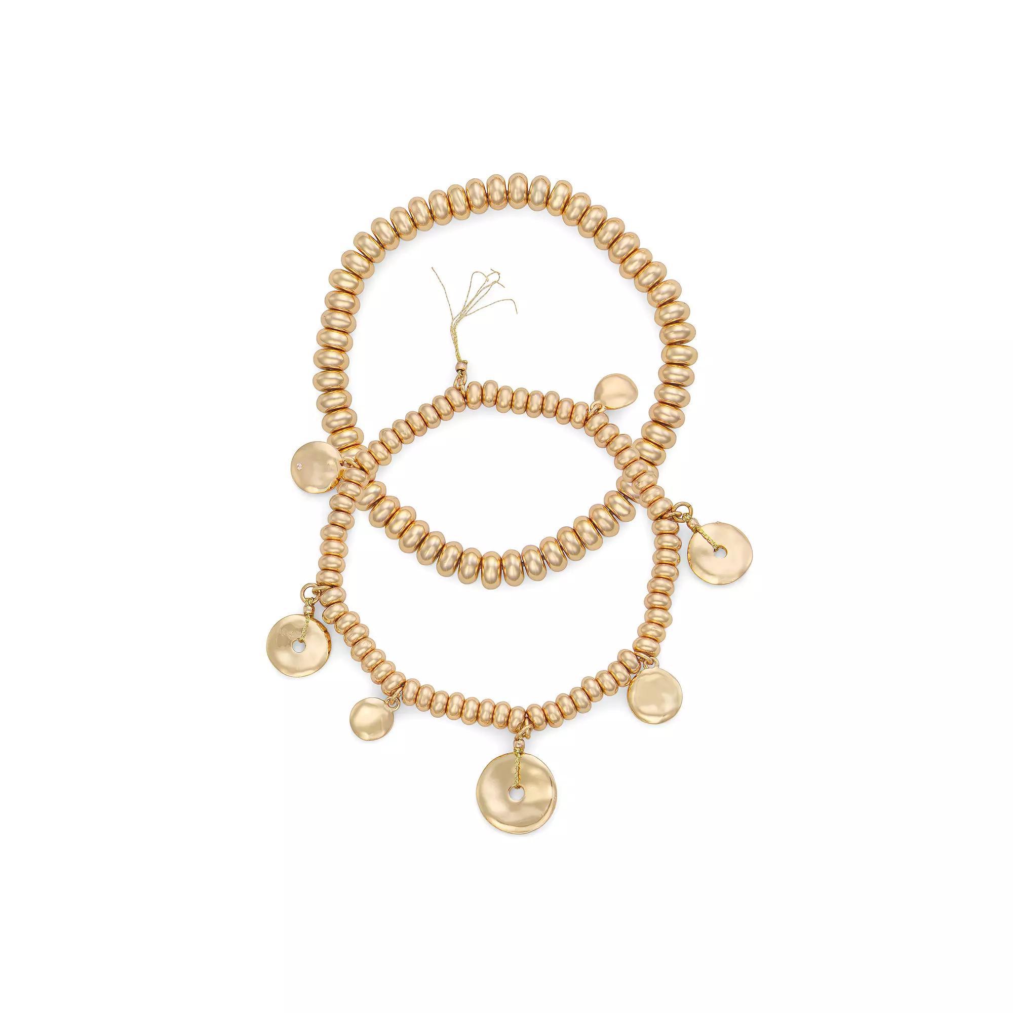 Napier Gold Tone 2-Piece Glitzy Bracelet Set, Women's Product Image