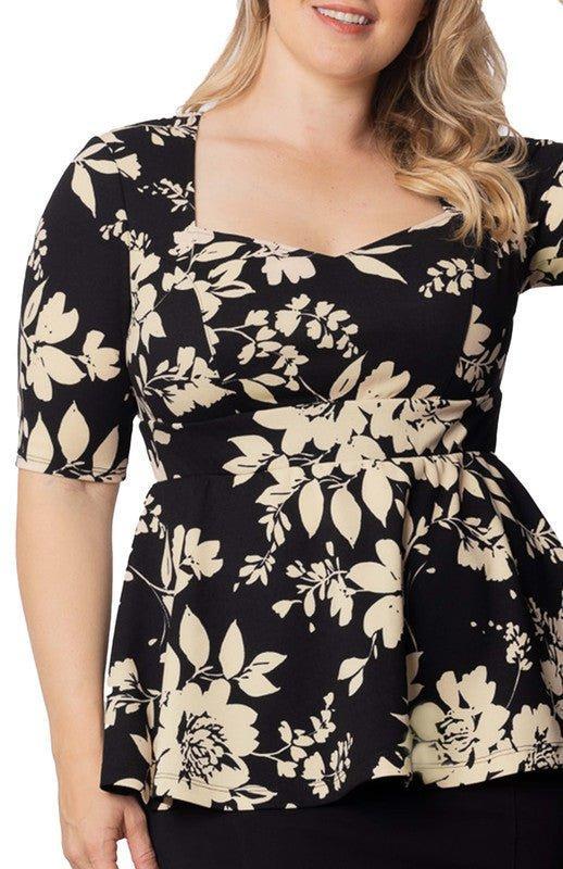 Posh Peplum Top - Plus Product Image