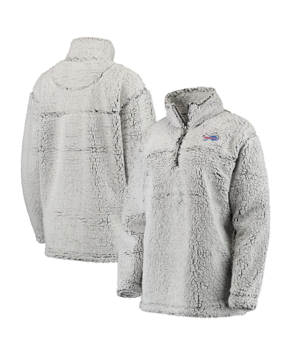 Women's G-III 4Her by Carl Banks Gray Arizona Cardinals Sherpa Quarter-Zip Pullover Jacket, Size: Small, Grey Product Image