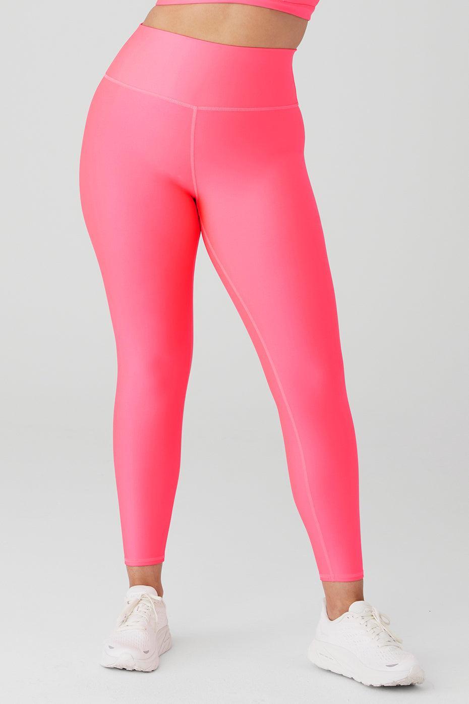 7/8 High-Waist Airlift Legging - Fluorescent Pink Coral Female Product Image